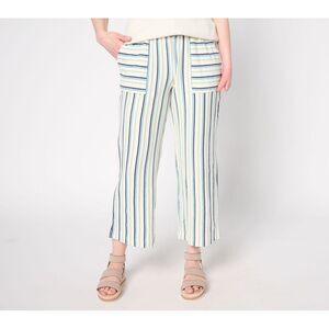 Anybody Women's Pants Sz 1XT Tall Cotton Knit Stripe Multi-colored
